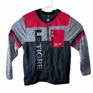 Le Tigre Men’s Tech Fleece Red and Black Hoodie